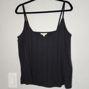 Madewell Black Ribbed Sweater-Knit Anytime Cami Top Size 1X